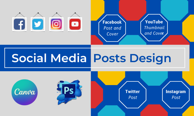 Gig Preview - Design social media posts in canva and photoshop