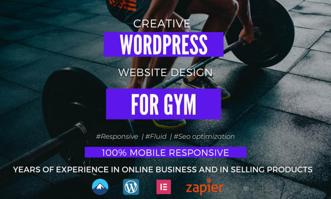 Gig Preview - Build professional wordpress website, for your gym