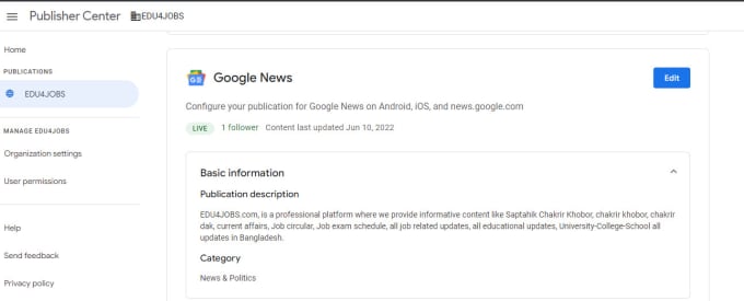 Gig Preview - Do google news approval on your website in 5 days