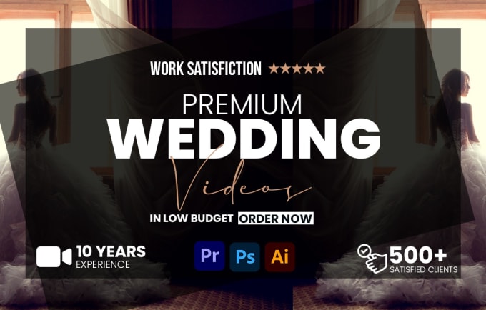 Gig Preview - Do beautiful wedding video editing professionally in 24 hous