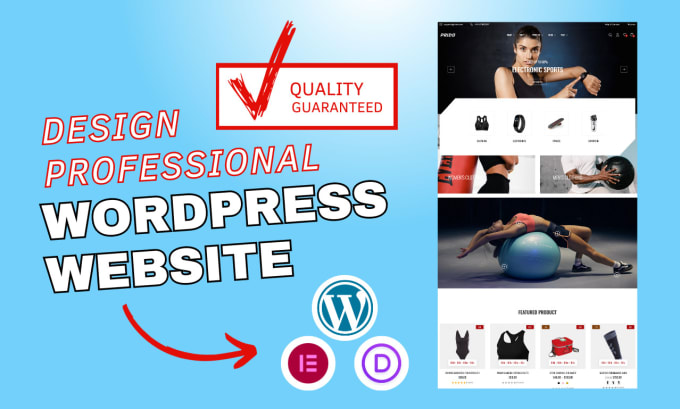 Gig Preview - Create a professional wordpress website or blog website, expert in divi