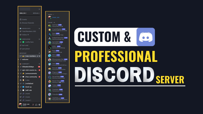 Gig Preview - Setup custom discord server professionally