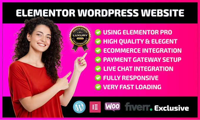 Gig Preview - Do wordpress landing page, affiliate website, blog website using elementor pro