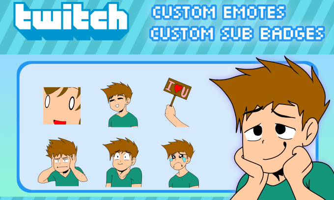 Gig Preview - Create custom emotes or sub badges for your twitch