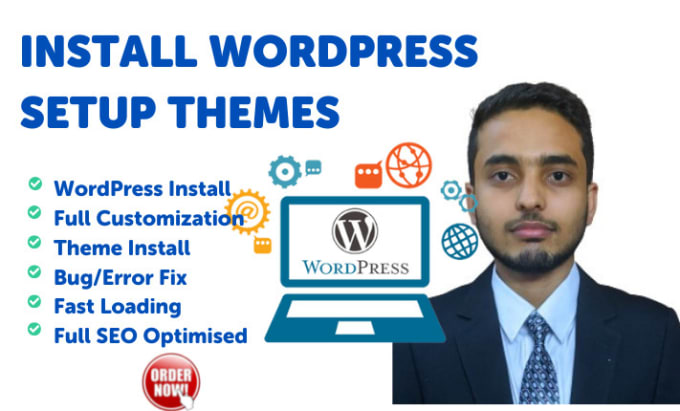 Gig Preview - Install wordpress, setup theme do customization and design