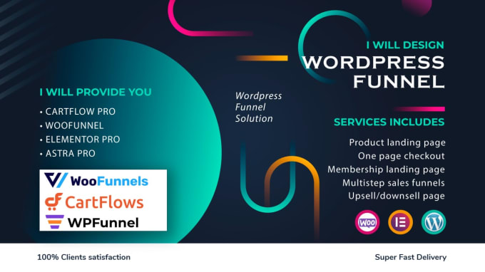 Gig Preview - Create wordpress sales or click funnel funnels landing page cartflows,woofunnel