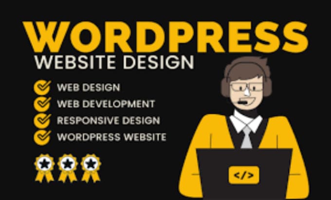 Gig Preview - Develop responsive professional wordpress website designs