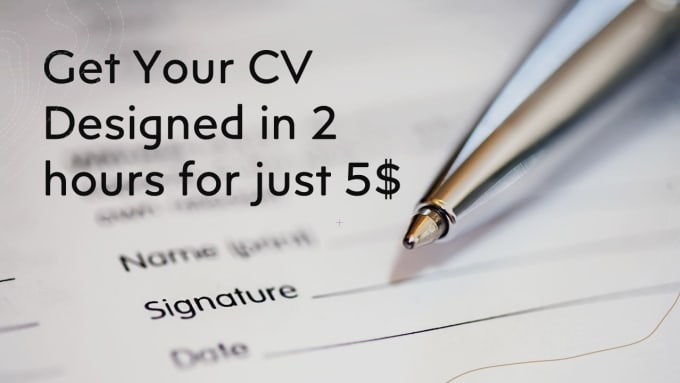 Gig Preview - Design professional cvs and resumes