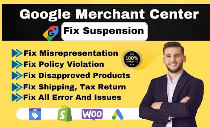 Bestseller - fix google merchant center suspension, misrepresentation, shopping ads