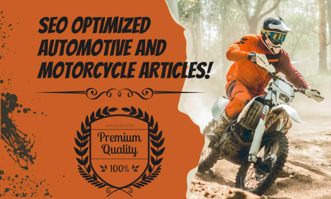 Gig Preview - Write SEO optimized motorcycle, automotive, ev blog, article