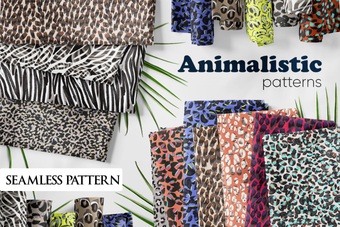 Gig Preview - Design animalistic seamless pattern for fabrics