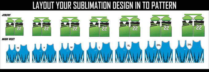 Gig Preview - Layout your jersey design in ready to print  for sublimation