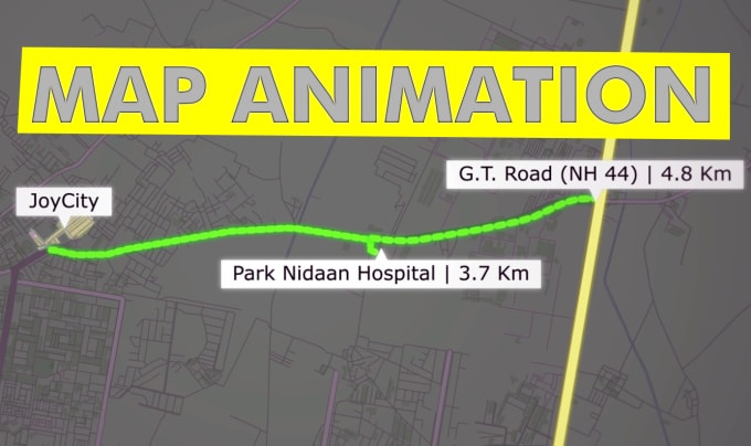 Gig Preview - Animate maps and flyover to location for corporate video