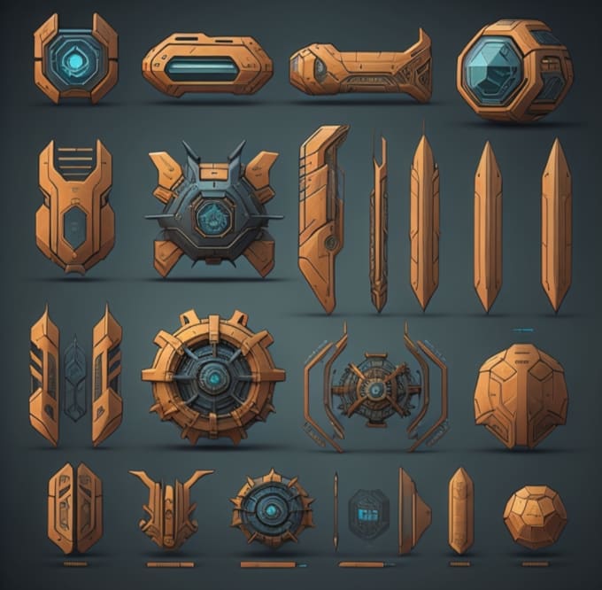 Gig Preview - Create high quality game assets, objects, icons, props