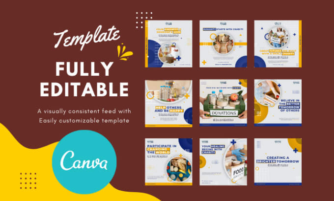 Gig Preview - Design editable canva templates, instagram carousel