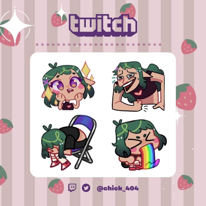 Gig Preview - Create express custom twitch emotes, sub badges