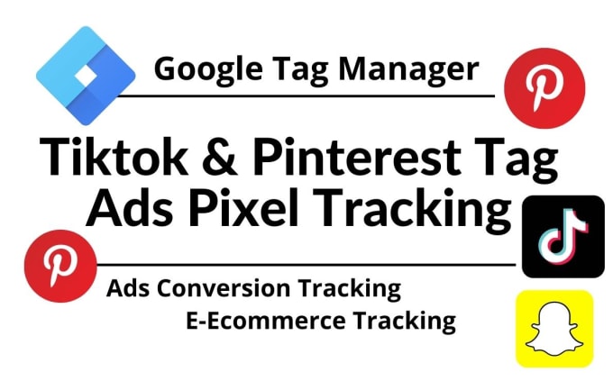 Gig Preview - Setup pinterest tracking, tiktok conversion tracking via GTM, claim your website