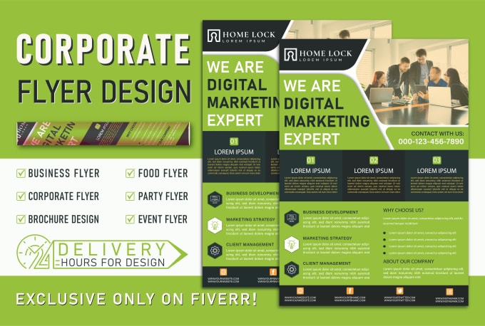 Gig Preview - Design corporate flyer real estate flyer and business flyer design