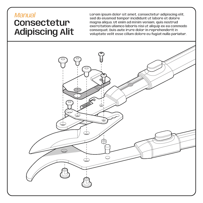 Gig Preview - Draw detailed line art manual instructions for your product