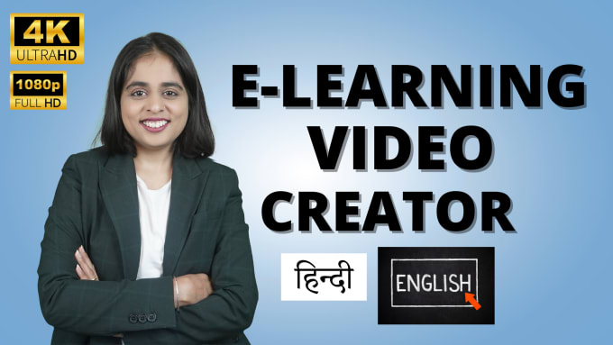 Gig Preview - Be your online elearning courses videos creator in english or hindi