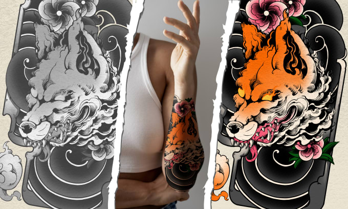 Create unique japanese tattoo design by Tlatsworkstudio