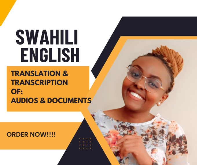 Gig Preview - Transcribe and translate swahili to english and vise versa