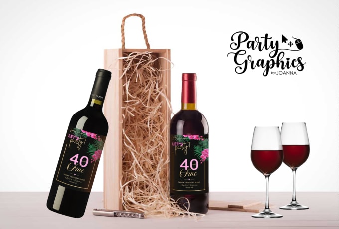 Gig Preview - Design a customized wine label for your events