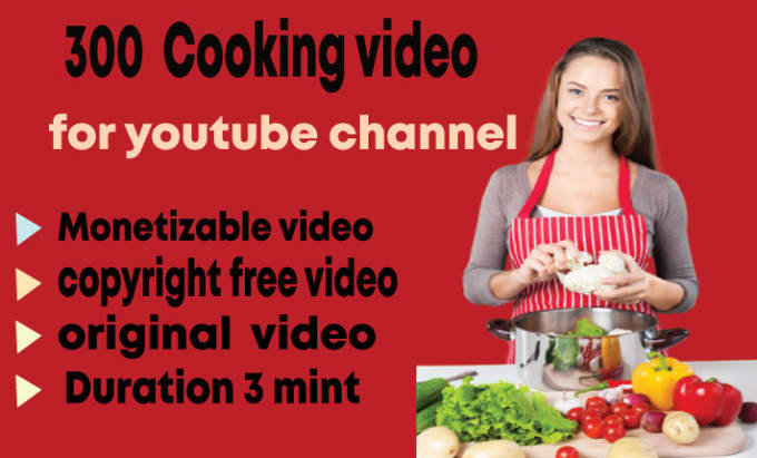 Bestseller - create 300 cooking recipes videos for youtube video