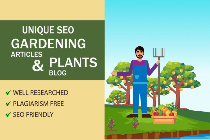 Gig Preview - Write unique SEO article for your gardening or plants blog