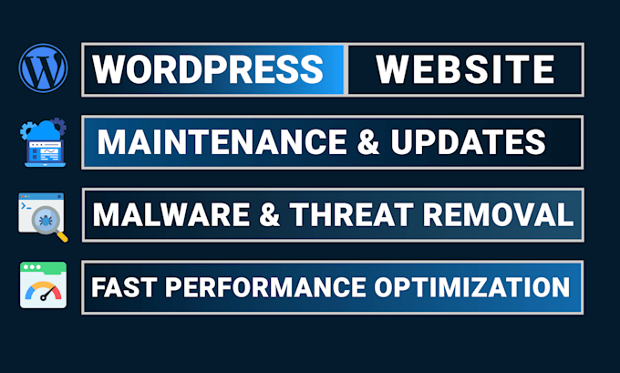 Gig Preview - Wordpress website maintenance and be your wordpress manager