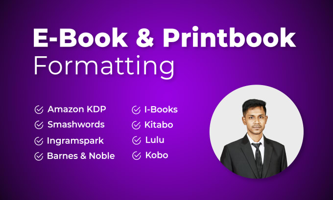 Gig Preview - Do, ebook and printbook formatting for any site