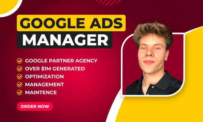 Gig Preview - Be your google ads manager