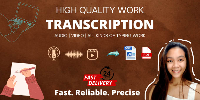 Gig Preview - Do transcription of any audio or video at the lowest price