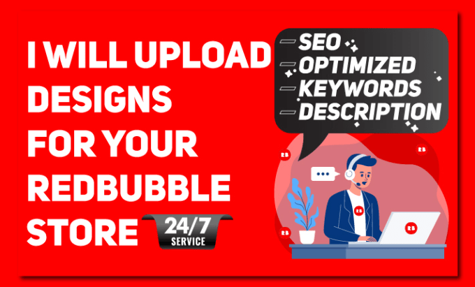 Bestseller - upload designs for your redbubble store with SEO