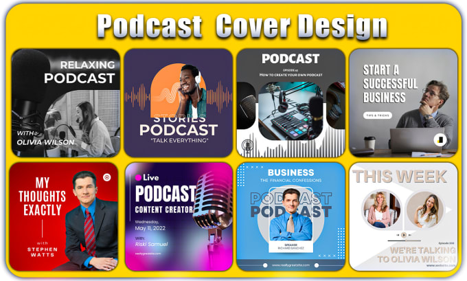 Gig Preview - Design a podcast cover art or podcast thumbnail