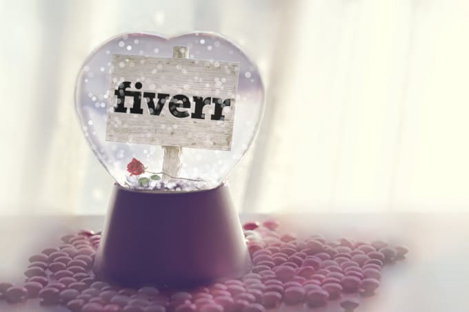 Gig Preview - Put your logo or message in a valentine heart snow globe