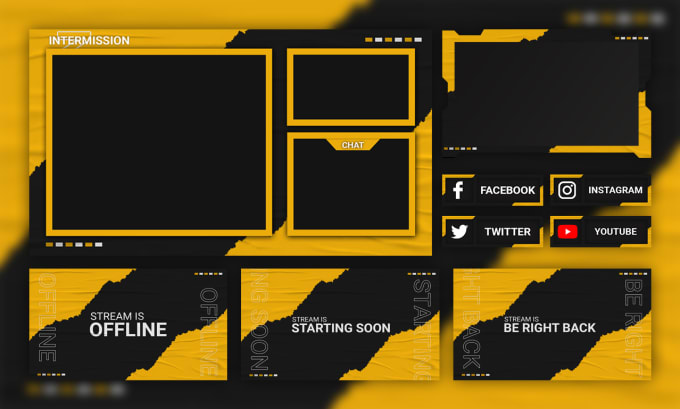 Gig Preview - Design custom animated twitch stream overlay and mascot logo