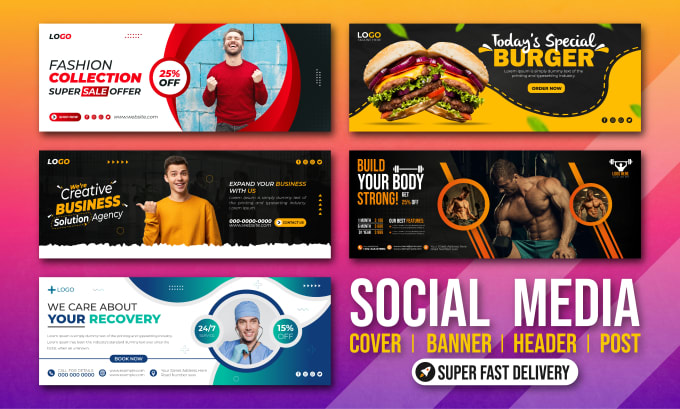 Gig Preview - Design social media instagram post, facebook timeline cover, banner, header, ads