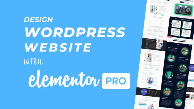 Gig Preview - Design responsive wordpress website or landing page with elementor pro