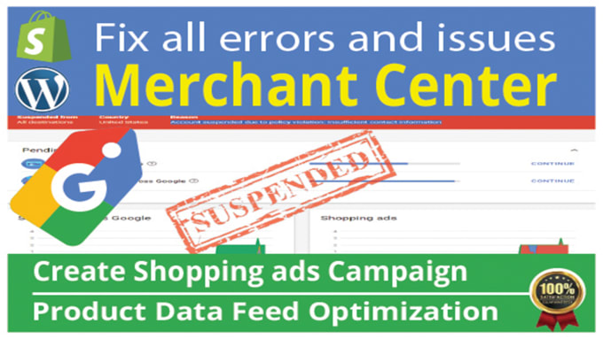 Gig Preview - Fix the google merchant center suspension and expert