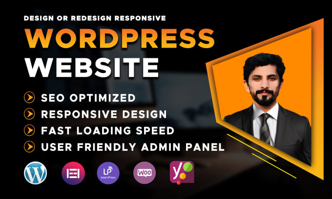 Gig Preview - Do responsive full website creation or redesign wordpress website