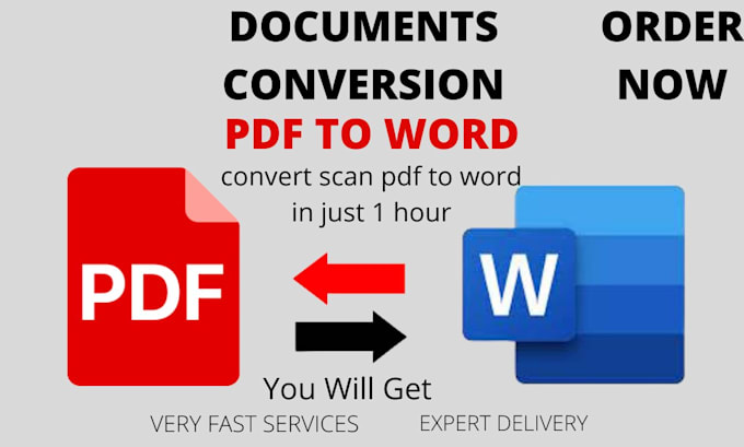 Gig Preview - Convert PDF to word or word to PDF