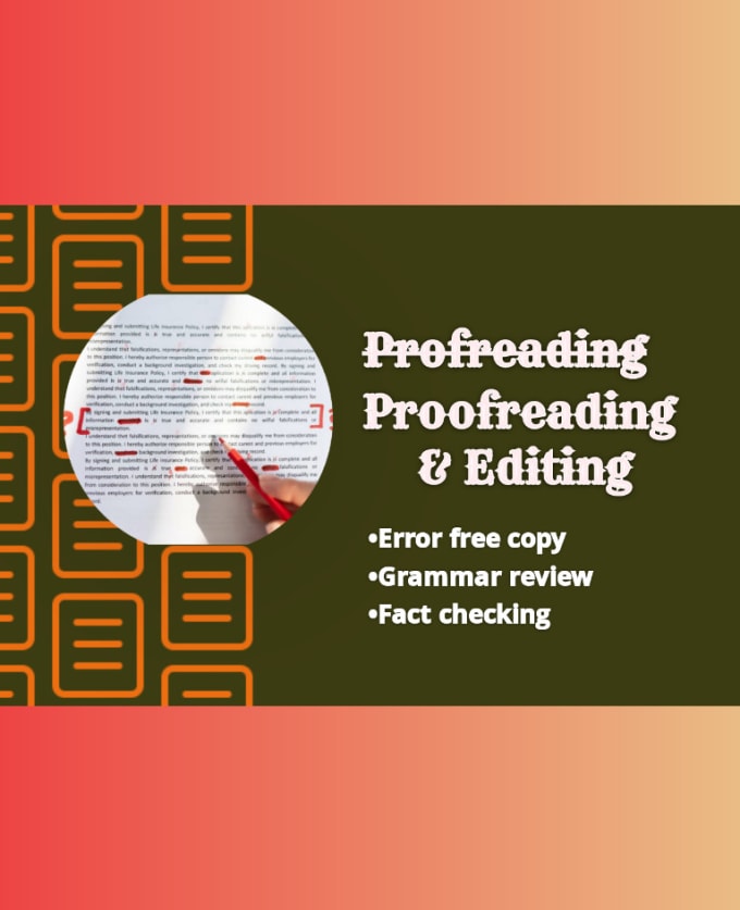 Gig Preview - Do professional proofreading and editing services