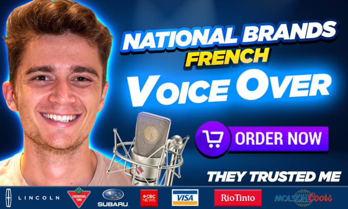 Gig Preview - Record a french voice over for national brands with international neutral accent