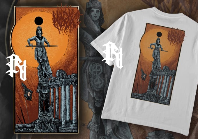 Gig Preview - Draw a detailed darkart for t shirt and clothing design