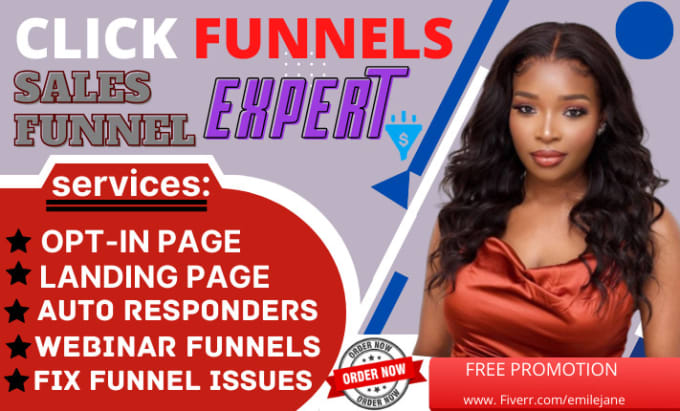 Gig Preview - Build clickfunnels landing page or clickfunnels sales page in clickfunnels