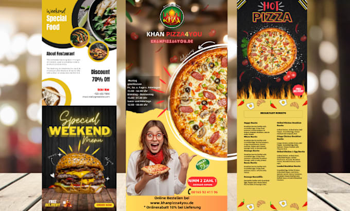 Gig Preview - Design digital restaurant food menu board for static TV screen