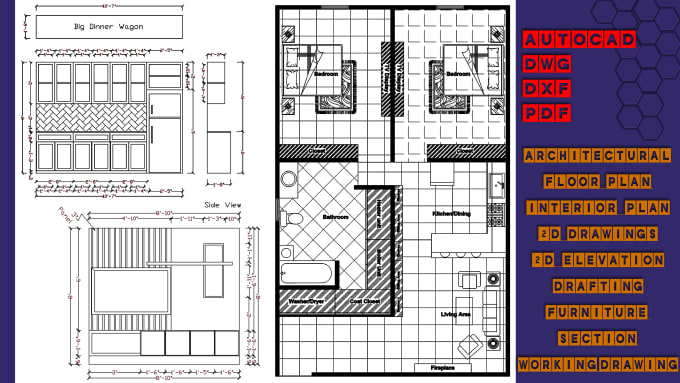 Gig Preview - Draw autocad 2d floor plan,interior,house elevation,drawings