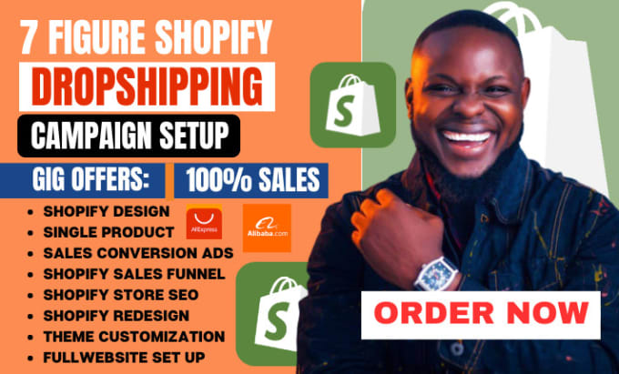 Gig Preview - Build your professional dropshipping shopify store