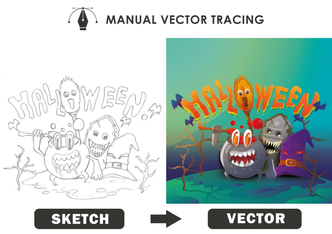 Gig Preview - Convert your sketch or hand drawing to high quality vector